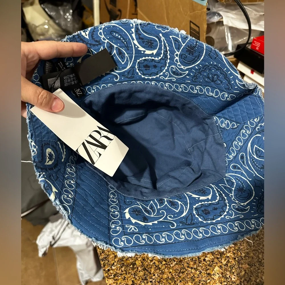 ZARA Bucket denim patch hat 3920/056 - Picture 4 of 7